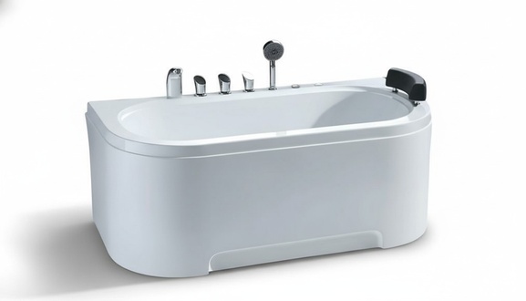 Wanne Badewanne Massagewanne Acrylwanne Whirlpool Komfortwanne 150x80 cm