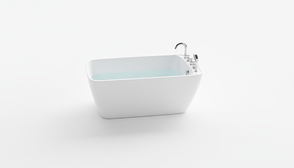 Wanne Badezimmer Acryl Badewanne Weiß Standbadewanne