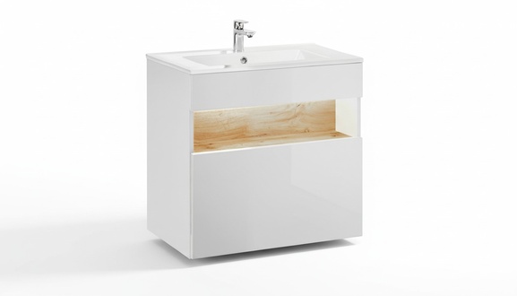 Waschbecken Waschtisch Keramik Becken Badezimmer Waschtische 60cm Unterschrank