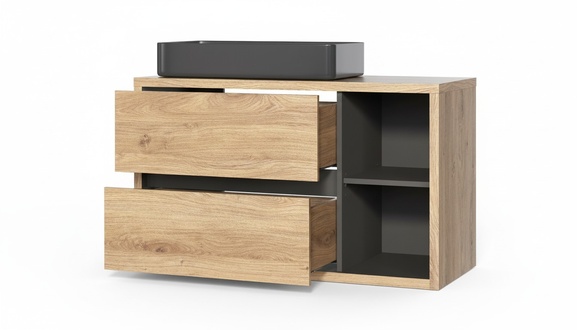 Waschbeckenunterschrank mit Waschtisch hängend 100 cm Badezimmerschank