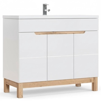 Waschtisch Badezimmer Schränke Waschtische Waschbecken Becken Unterschrank 100cm