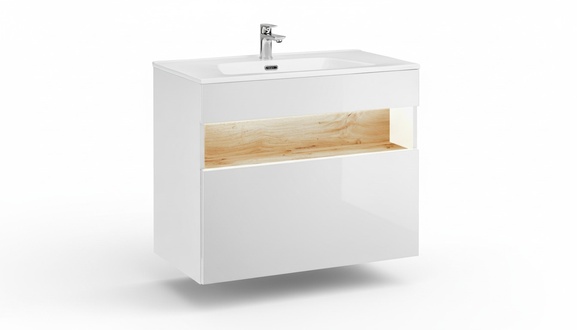 Waschtisch Badezimmer Schränke Waschtische Waschbecken Becken Unterschrank 80cm