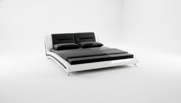 Mairobi Wasserbett Bett Betten Komplett Lederbett Polsterbett mit Matratze Neu