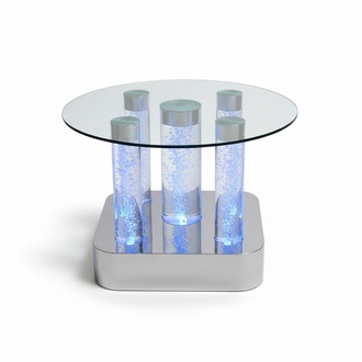 Water Design Tisch Couchtisch Wasser Säulen Säule Sofa Tische LED Beleuchtet Neu