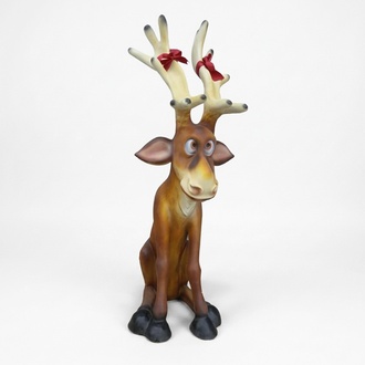 Weichnachten Rudolf Renntier Figur Statue Weihnachtsmann Figuren