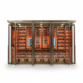 Weinarchiv mit Weinablage & Weinschrank – Flaschenregal & Weinregal mit Weinkühlschrank