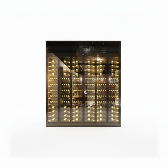 Design-Weinkühlschrank mit Weinlagerregal & Weinhalter – Flaschenregal Weinschrank