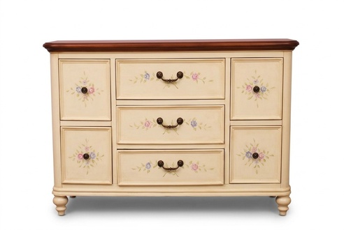 Weiß Design Wohnzimmer Kommode Sideboard Anrichte Kommoden Schrank Holz Landhaus
