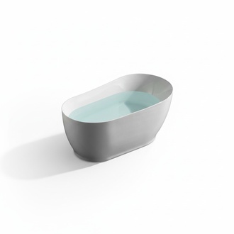 Weiße Halbrunde Acryl Badezimmer Luxuriöse Badewanne Oval Standwanne