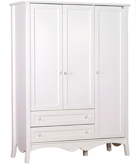 Weißer Holzschrank im eleganten Design für Zuhause