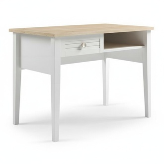 Weißer Holzschreibtisch im modernen Design