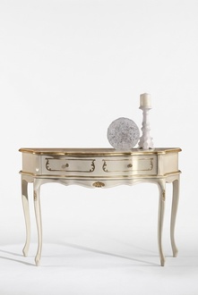 Weißer Klassischer Konsolentisch Schlafzimmer Holz Möbel Barock Stil