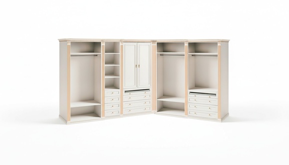 Weißer Kleiderschrank Stilvolle Eckkleiderschränke Massivholz Möbel