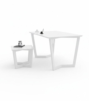 Weißer Moderner Couchtisch Holzmöbel Exklusiver Arbeitszimmer Stil Tisch