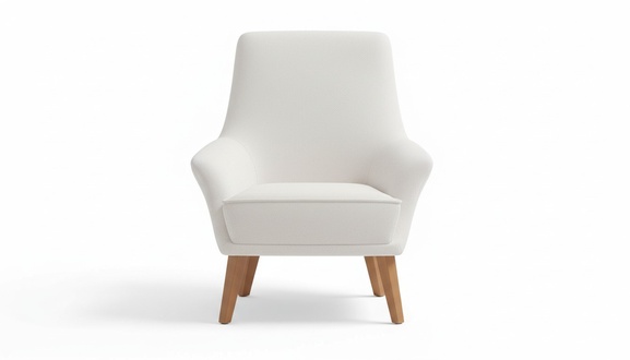 Weißer Polstersessel Designer Wohnzimmer Möbel Luxuriöser Einzel Sessel