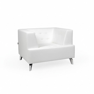 Weißer Sessel Fernsehsessel Lounge Einsitzer Wohnzimmer Club Relaxsessel