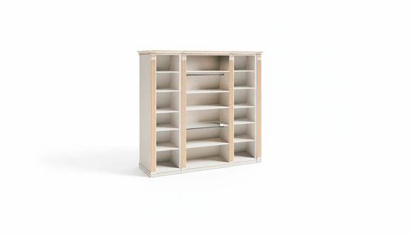 Weißer Stilvoller Schrank Designer Holz Schlafzimmer Luxe Möbel Regale