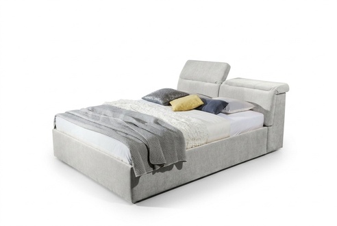 Weißes 180x200 Bett Schlafzimmer Betten Textil Leder Hotel Luxus Polster Big