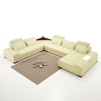 Wohnlandschaft Couch Polster Eck Garnitur Designer Ledersofa Big Sofa Neu PH376