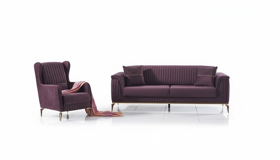 Wohnlandschaft Couch Sofagarnitur Lounge Sofa Sitzgruppe Polstermöbel 3+1