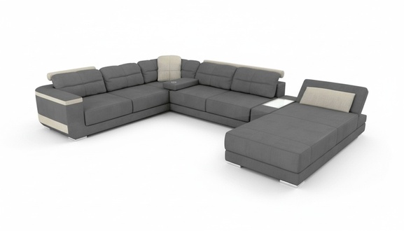 Wohnlandschaft Ecksofa Leder Eck Sofas Neu U Form Sofa Couch Polster Couchen Neu