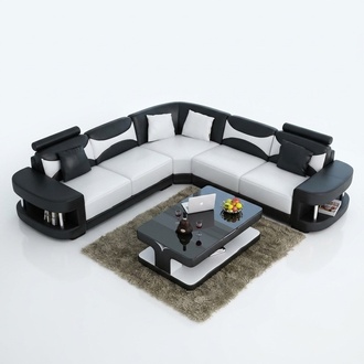 Wohnlandschaft Polster Ecke Eck Sofa Couch Garnitur Landschaft Leder Textil Neu!