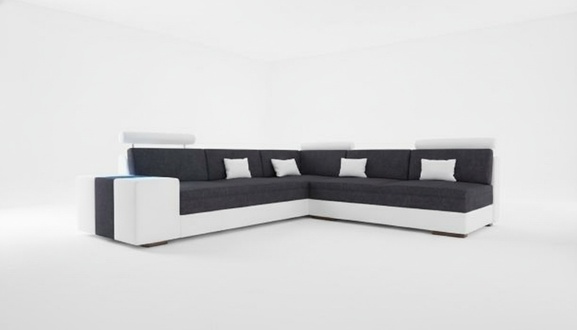 Wohnlandschaft Polster Textil Stoff Leder Garnitur Couchen Sofas Sofa Couch Eck
