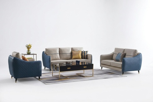 Wohnlandschaft Sofa Polster Sofagarnitur 3+2+1 Couchtisch Beistelltisch 4tlg. !