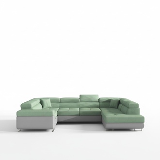 Wohnlandschaft Sofa Schlafsofa Couch Polster Eckgarnitur Bettfunktion