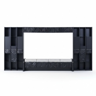 Wohnwänd TV Wand Holz Modern Stil Regal Wohnzimmer Möbel Schrank rtv tv Ständer
