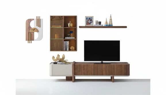 Wohnwand Designer Wohnzimmermöbel Wandschrank Regal TV-Ständer