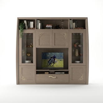 Wohnwand Schrank Vitrine Holz Wohnzimmer Möbel tv Schrankwände Design Vitrinen