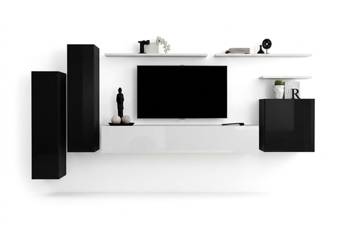 Wohnwand Set 7tlg TV-Ständer Luxus Designer Sideboard Wohnzimmer Wandregal Neu