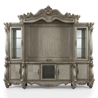 Wohnwand TV-Wand Anbauwand Wohnzimmer Schrank Geschnitzte Möbel Regal Klassisch