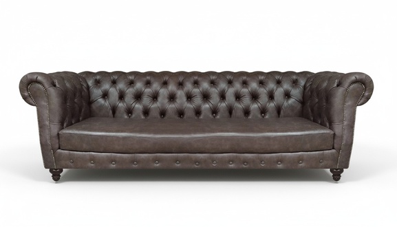 Wohnzimmer Braun Sofa Viersitzer Couch Einrichtung Polstermöbel Chesterfield
