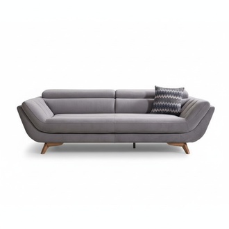 Wohnzimmer Design Sofa 3 Sitzer Couch Polster Garnitur Sofas Grau