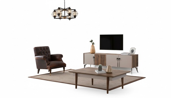 Wohnzimmer Designer Set Luxus Couchtisch Moderner TV-Schrank 2tlg Neu