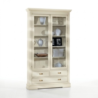 Wohnzimmer Glas Schrank Vitrine Anrichte Holz Luxus Schränke Möbel