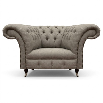 Wohnzimmer Luxuriöse Grau Sessel Polstermöbel Designer Sitz Textil