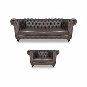 Wohnzimmer Modern Polstermöbel Sofa Dreisitze Einrichtung Sessel Chesterfield