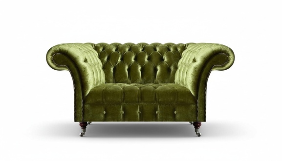 Wohnzimmer Moderne Design Zweisitzer Sofa Couch Grün Luxus Möbel