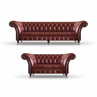 Wohnzimmer Moderne Leder Komplett Sofagarnitur 3+2 Sitzer Polstermöbel
