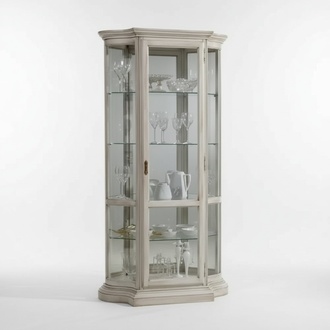 Wohnzimmer Möbel Holz Vitrinen Glas Schrank Echtholz Anrichte Vitrine