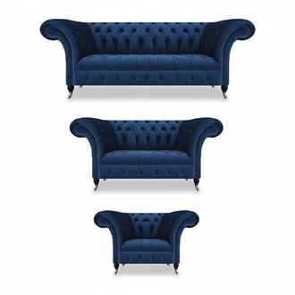 Wohnzimmer Neu Designer Set 3tlg Chesterfield Polstersitz Polstermöbel