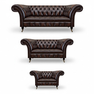 Wohnzimmer Polstermöbel Chesterfield Sofas Couch Leder Luxus Sofa Set