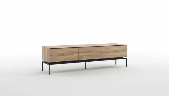 Wohnzimmer RTV Lowboard TV Ständer Braun Holz Sideboard Tisch Modern