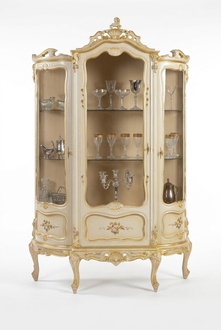 Wohnzimmer Schränke Design Schrank Möbel Glas Neu Vitrine 3 Tür Schrank Vitrinen