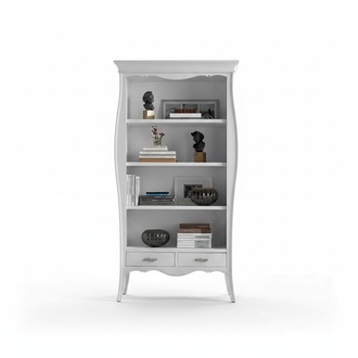 Wohnzimmer Schrank Bücher Regal Weiß Klassische Holz Möbel Regale