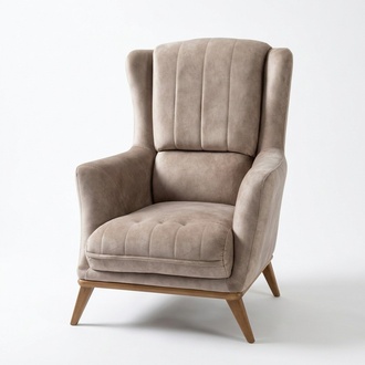 Wohnzimmer Sessel 1 Sitz Couch Polster Textil Luxus Design Holz Möbel