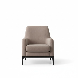 Wohnzimmer Sessel Design Couch Luxus Polster Modern Braun Holz Textil